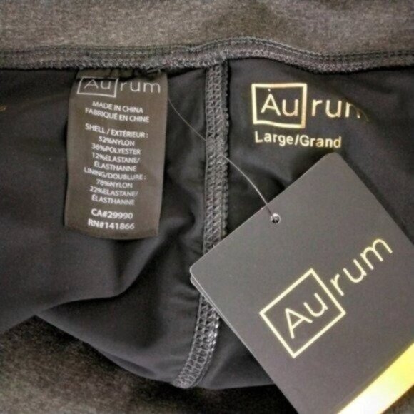 Aurum High-rise Colorblock Performance Cropped Leggings In Gray Size Large - Picture 3 of 6